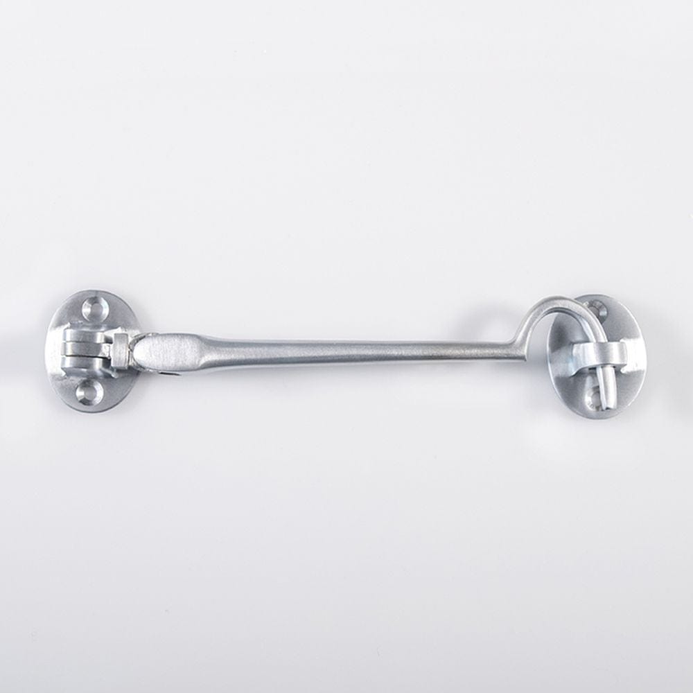 Carlisle Brass Accessories Satin Chrome / Cabin Hooks / 6" / 150mm Carlisle Brass - Silent Pattern Cabin Hook 154mm - Satin Chrome