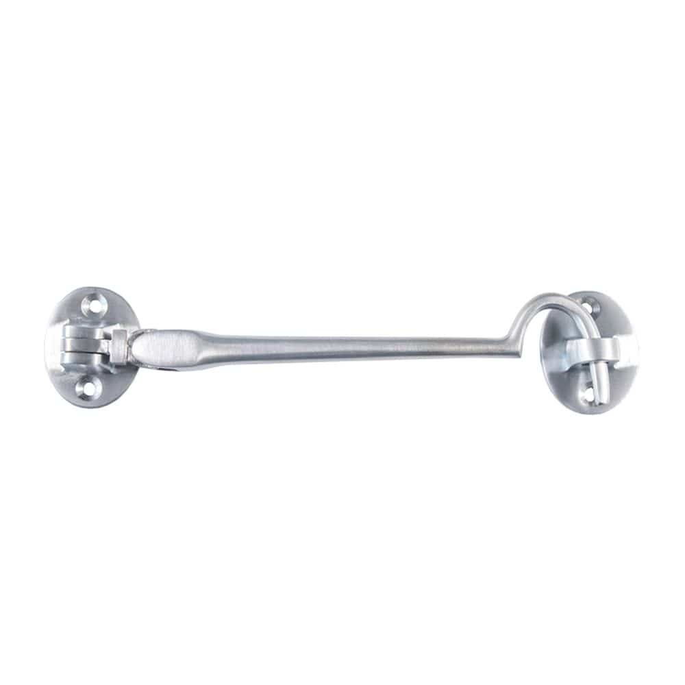 Carlisle Brass Accessories Satin Chrome / Cabin Hooks / 4" / 100mm Carlisle Brass - Silent Pattern Cabin Hook 97mm - Satin Chrome