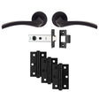 Carlisle Brass Door Furniture Matt Black / Handles, Hinges and Latch Pack Carlisle Brass - Sines Latch Pack - Ultimate Door Pack - Matt Black