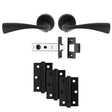 Carlisle Brass Door Furniture Matt Black / Handles, Hinges and Latch Pack Carlisle Brass - Sintra Latch Pack - Ultimate Door Pack - Matt Black