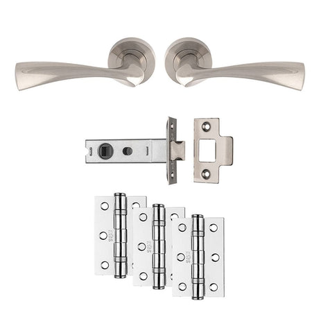 Carlisle Brass Door Furniture Satin Nickel / Handles, Hinges and Latch Pack Carlisle Brass - Sintra Latch Pack - Ultimate Door Pack - Satin Nickel
