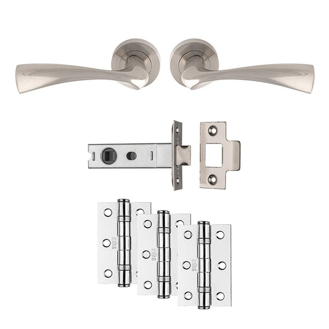 Carlisle Brass Door Furniture Satin Nickel / Handles, Hinges and Latch Pack Carlisle Brass - Sintra Latch Pack - Ultimate Door Pack - Satin Nickel
