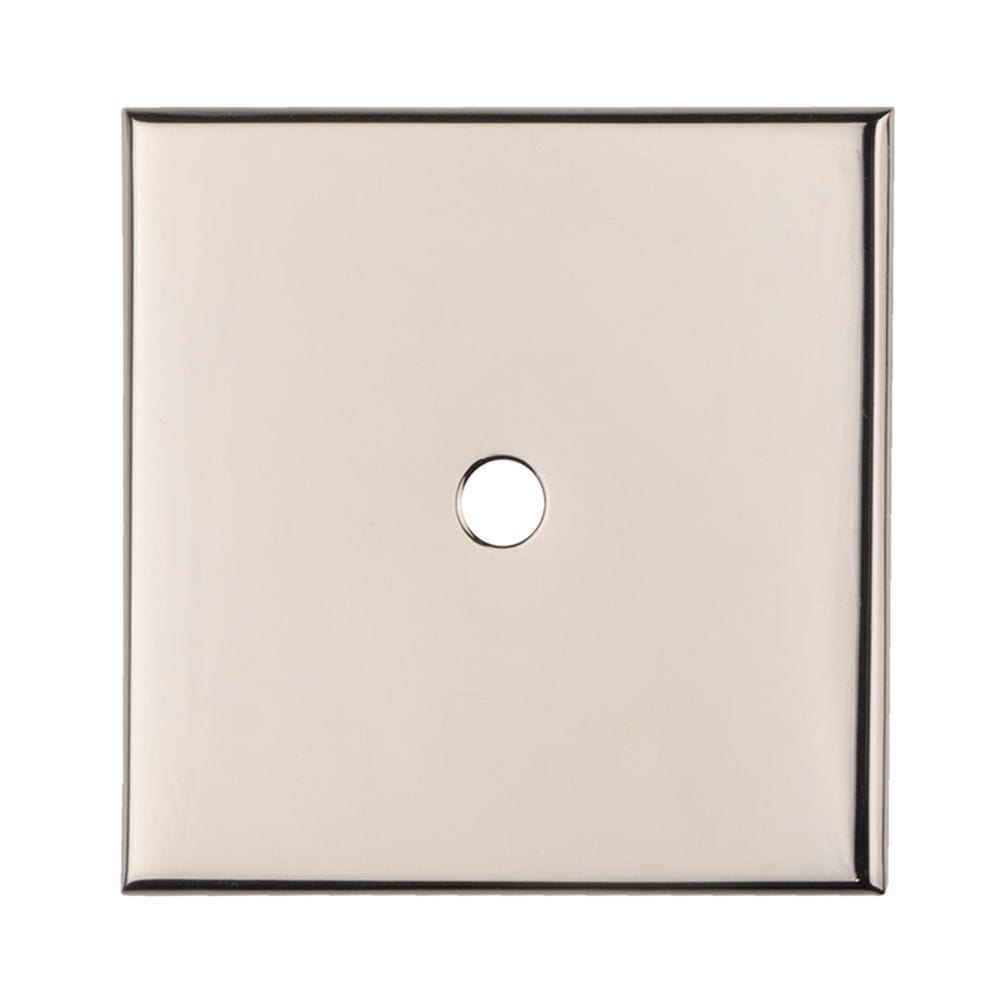 Carlisle Brass Cabinet Hardware Polished Nickel / Cabinet Knob on Backplate Carlisle Brass - Square Cupboard knob Backplate