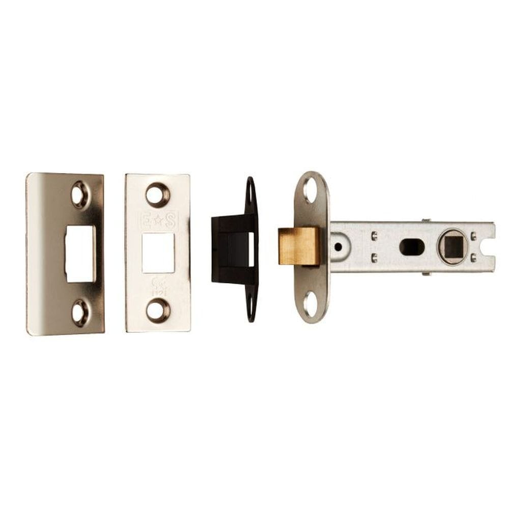 Carlisle Brass Locks & Latches Nickel Plated / Tubular Mortice Latch / 3" Carlisle Brass - Square Tubular Latch Bolt Through 76mm - Nickel Plate
