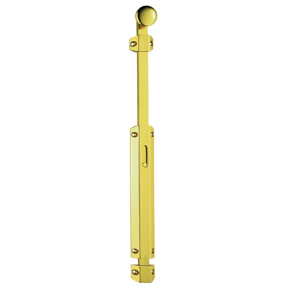 Carlisle Brass Accessories Polished Brass / Straight Surface Bolts / 350mm Carlisle Brass - Surface Bolt - extended 355mm - Polished Brass
