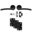 Carlisle Brass Door Furniture Matt Black / Handles, Hinges and Latch Pack Carlisle Brass - Tavira Latch Pack - Ultimate Door Pack - Matt Black