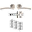 Carlisle Brass Door Furniture Satin Nickel / Handles, Hinges and Latch Pack Carlisle Brass - Tavira Latch Pack - Ultimate Door Pack - Satin Nickel