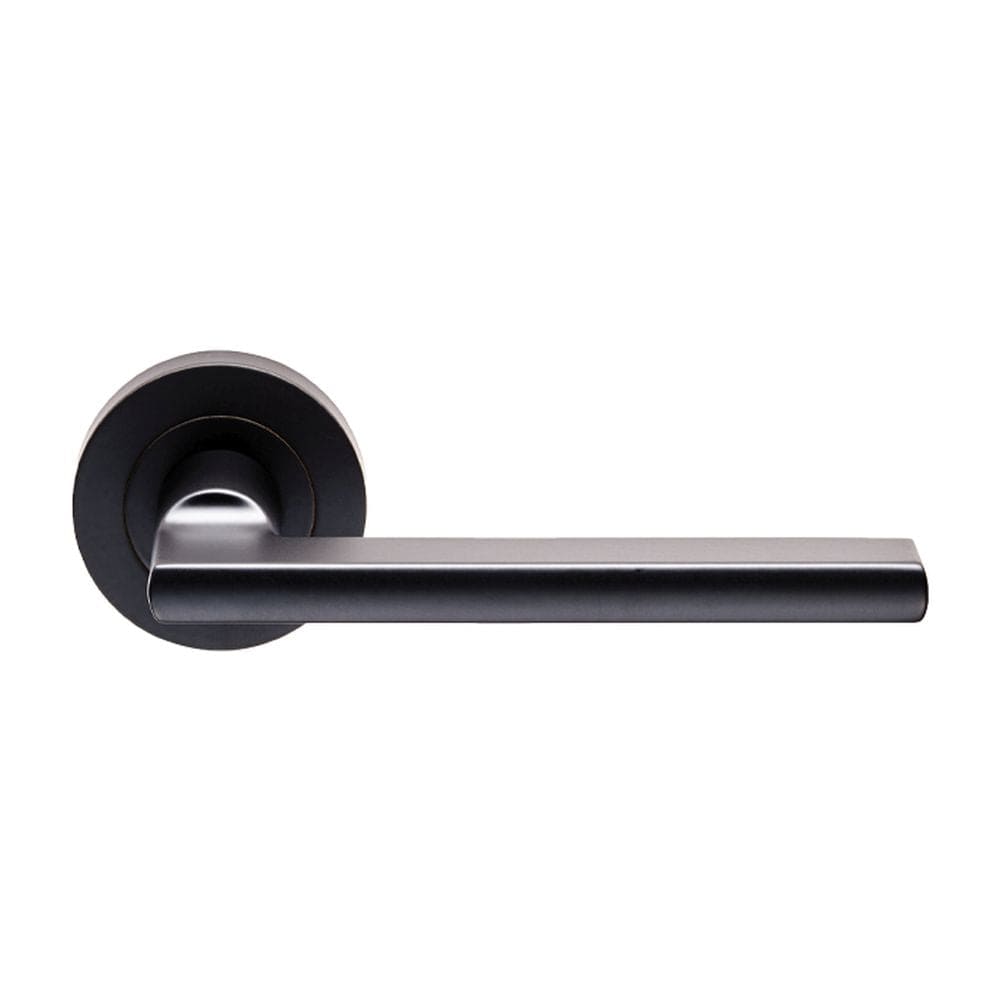 Carlisle Brass Door Furniture Matt Black / Round Rose Carlisle Brass - Trentino Lever on Rose - Matt Black