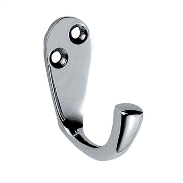 Carlisle Brass Accessories Polished Chrome / Single Coat Hooks Carlisle Brass - Victorian Robe Hook - Polished Chrome