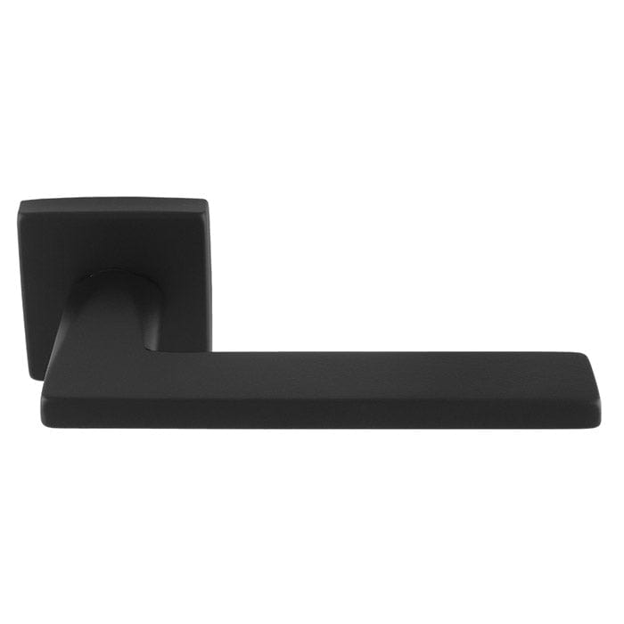 Carlisle Brass Door Furniture Matt Black / Square Rose Carlisle Brass - Volta Lever On Concealed Fix Push-On Square Rose - Matt Black