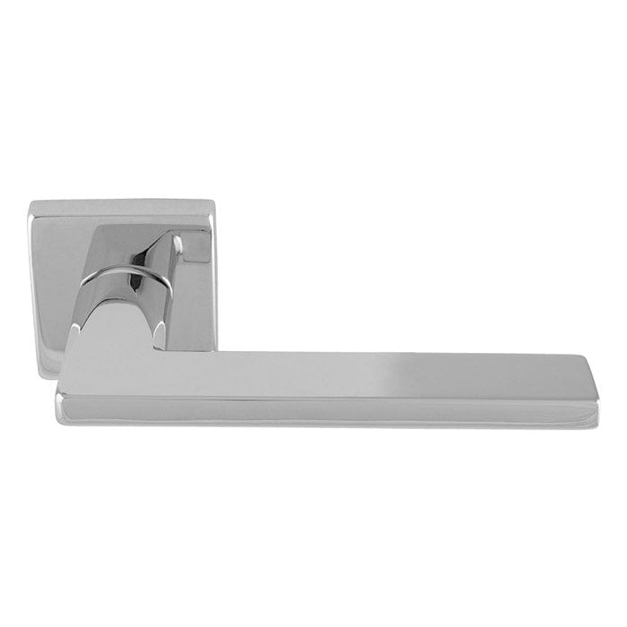 Carlisle Brass Door Furniture Polished Chrome / Square Rose Carlisle Brass - Volta Lever On Concealed Fix Push-On Square Rose - Polished Chrome