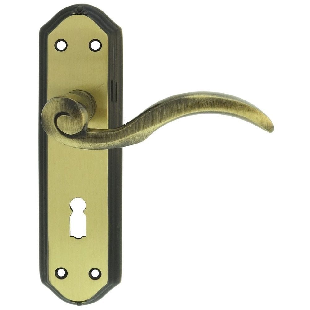 Carlisle Brass Door Furniture Florentine Bronze / Std. Lock Handles Carlisle Brass - Wentworth Lever on Lock Backplate - Florentine Bronze