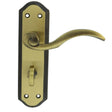 Carlisle Brass Door Furniture Florentine Bronze / Bathroom Lock Handles Carlisle Brass - Wentworth Lever on WC Backplate - Florentine Bronze