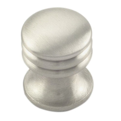 This is an image of a FTD - Ringed Knob Satin Nickel - Satin Nickel that is availble to order from Trade Door Handles in Kendal.