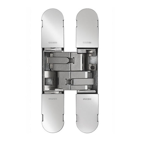 This is an image of a Eurospec - 100mm Ceam 3D Concealed Hinge 1130 - Nickel Plate that is availble to order from Trade Door Handles in Kendal.