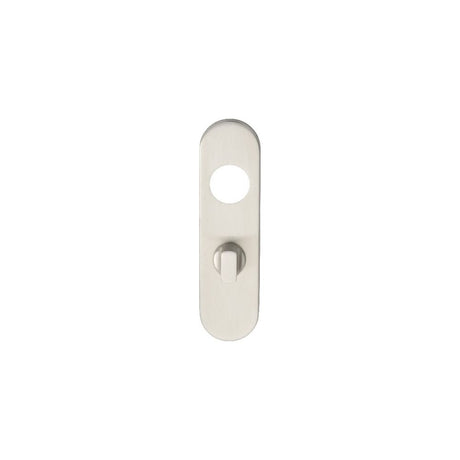 This is an image of a Eurospec - 170 X 45 X 8Mm Steelworx Radius Backplates - Bathroom (57Mm C/C) + Sm  that is availble to order from Trade Door Handles in Kendal.