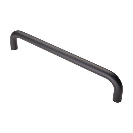 This is an image of a Eurospec - 19mm D Pull Handle 300mm Centres - Matt Black that is availble to order from Trade Door Handles in Kendal.