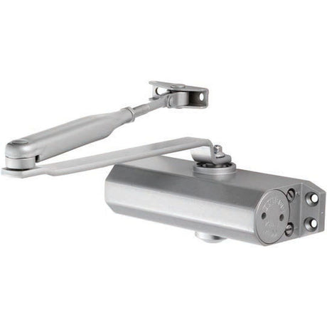 This is an image of a Eurospec - General Overhead Door Closer Fixed Power Size 3 - Silver that is availble to order from Trade Door Handles in Kendal.