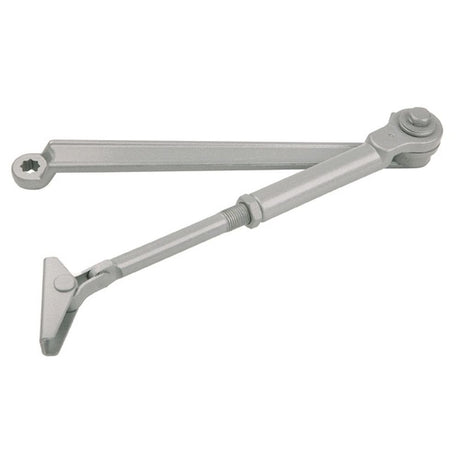 This is an image of a Eurospec - Arms - Hold Open - Silver  that is availble to order from Trade Door Handles in Kendal.