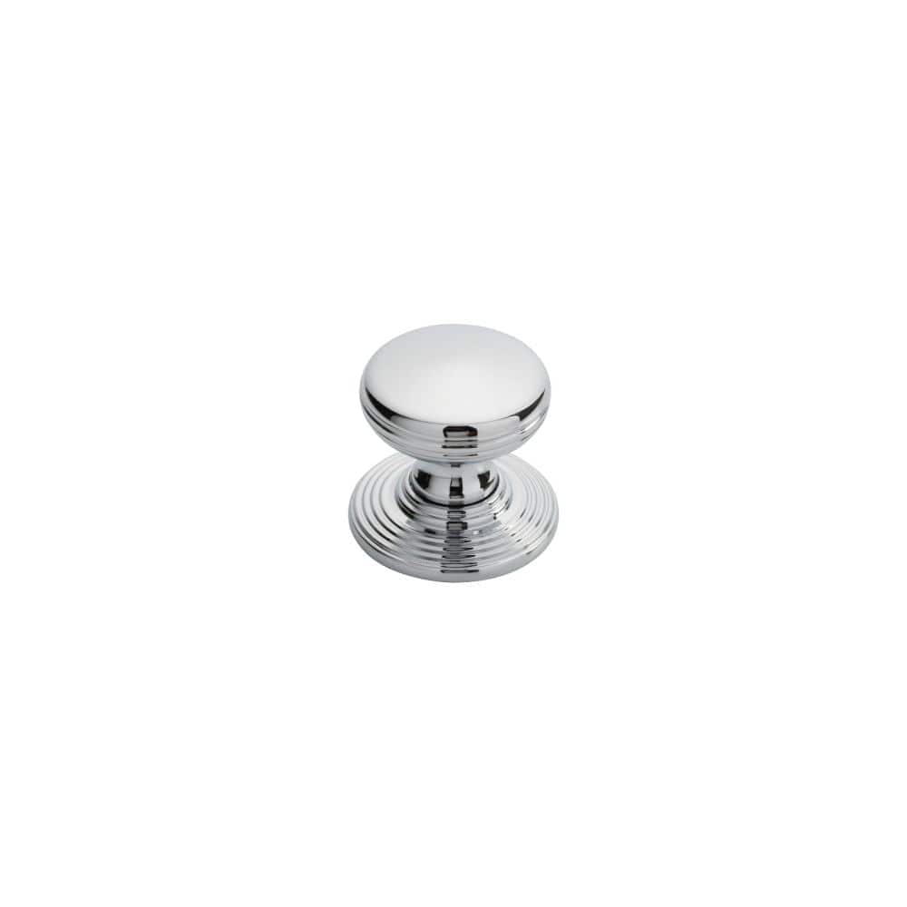 Delamain Cabinet Hardware Polished Chrome / Cabinet Knobs / 28mm Dia. Delamain - Ringed Knob 28mm - Polished Chrome