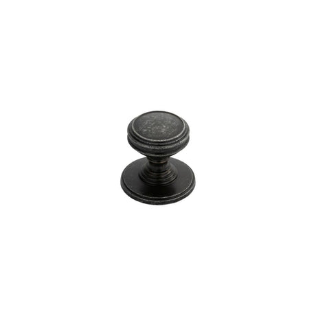This is an image of a Delamain - Plain Knob 25mm - Pewter that is availble to order from Trade Door Handles in Kendal.