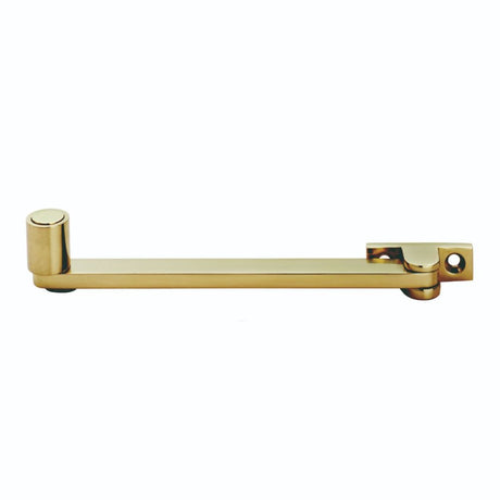 This is an image of a Carlisle Brass - Roller Arm Stay - Polished Brass that is availble to order from Trade Door Handles in Kendal.