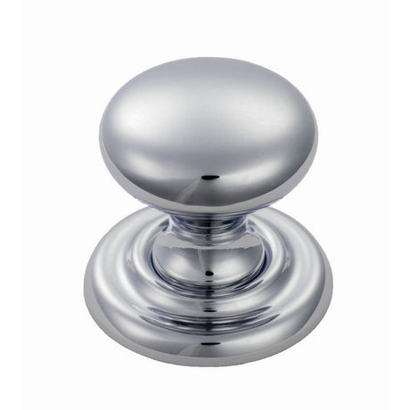 This is an image of a FTD - Victorian Knob 38mm - Polished Chrome that is availble to order from Trade Door Handles in Kendal.