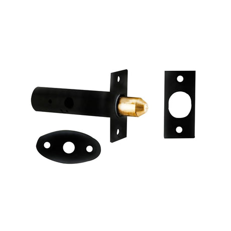 This is an image of a Eurospec - Security Door Bolt - Black that is availble to order from Trade Door Handles in Kendal.
