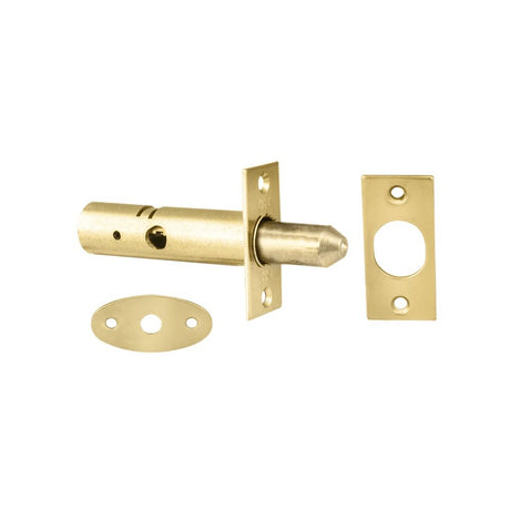 This is an image of a Eurospec - Security Door Bolt - Electro Brassed that is availble to order from Trade Door Handles in Kendal.