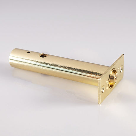 This is an image of a Eurospec - Security Door Bolt Long - Electro Brassed that is availble to order from Trade Door Handles in Kendal.