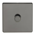 This is an image showing Eurolite Concealed 6mm 1 Gang Dimmer - Black Nickel (With Black Trim) ecbn1dled available to order from trade door handles, quick delivery and discounted prices.