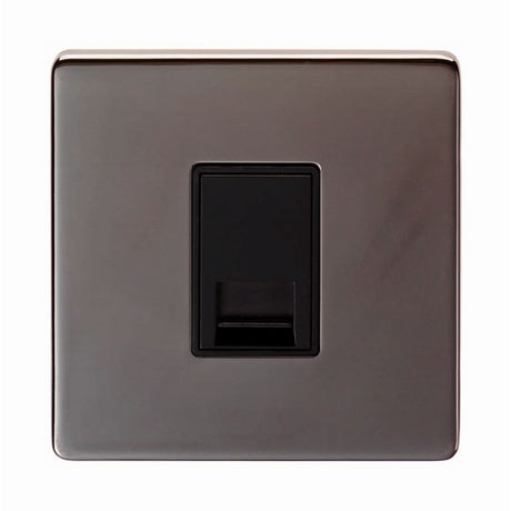This is an image showing Eurolite Concealed 6mm Telephone Master - Black Nickel (With Black Trim) ecbn1mb available to order from trade door handles, quick delivery and discounted prices.