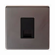 This is an image showing Eurolite Concealed 6mm Telephone Master - Black Nickel (With Black Trim) ecbn1mb available to order from trade door handles, quick delivery and discounted prices.
