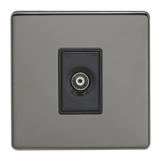 This is an image showing Eurolite Concealed 6mm TV - Black Nickel (With Black Trim) ecbn1tvb available to order from trade door handles, quick delivery and discounted prices.