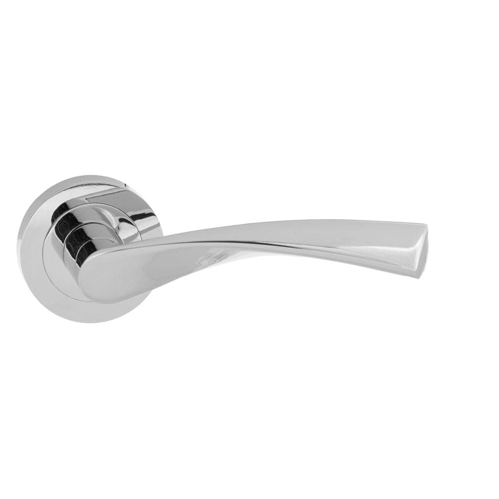 Eco Door Furniture Polished Chrome / Round Rose Eco Aqua Aluminium Lever on Round Rose - Polished Chrome