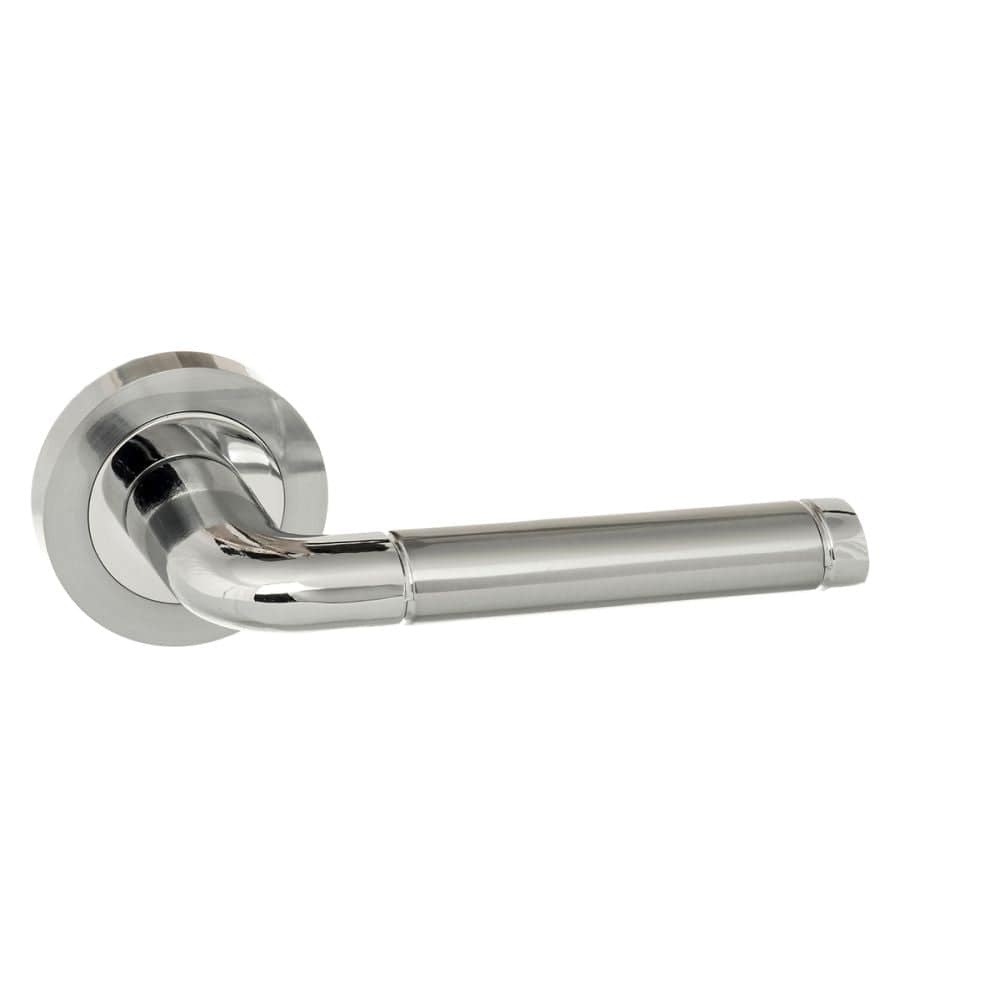Eco Door Furniture Satin Chrome/Polished Chrome / Round Rose Eco Ocean Aluminium Lever on Round Rose - Satin Chrome/Polished Chrome