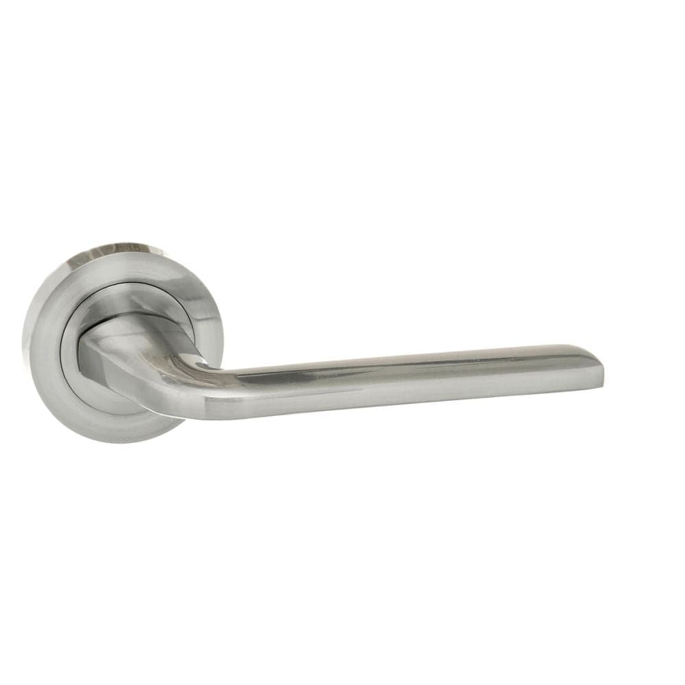 Eco Door Furniture Satin Chrome / Round Rose Eco Surf Aluminium Lever on Round Rose - Satin Chrome
