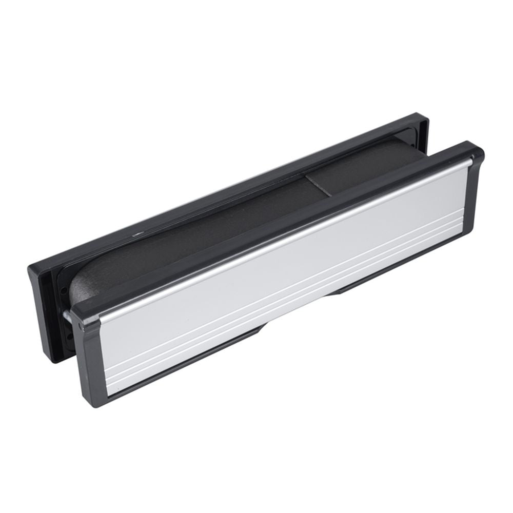 This is an image of a Eurospec - Intumescent Letterbox Assemblies 254mm SAA. - Satin Anodised Aluminiu that is availble to order from Trade Door Handles in Kendal.
