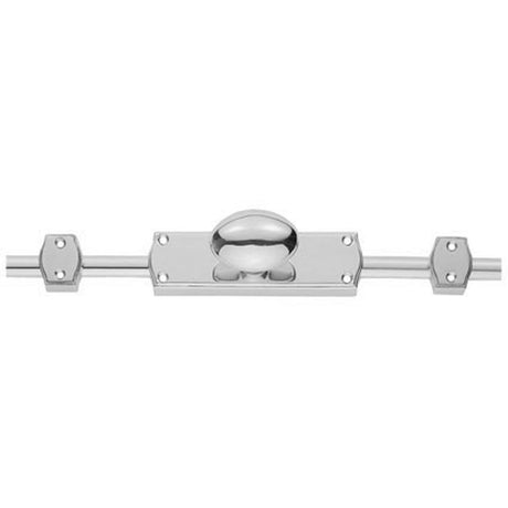 This is an image of a Carlisle Brass - Espagnolette Bolt - Oval Knob Set - Polished Chrome that is availble to order from Trade Door Handles in Kendal.