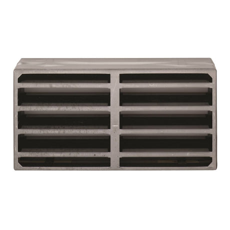 This is an image of a Eurospec - Intumescent Air Transfer Vent Grille 112 x 225mm - Silver that is availble to order from Trade Door Handles in Kendal.