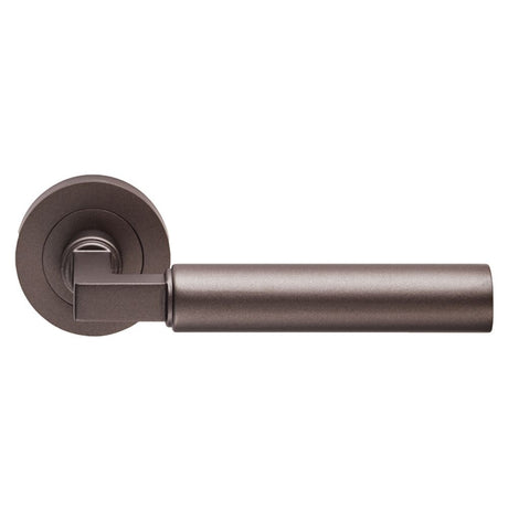 This is an image of a Carlisle Brass - Amiata Lever on Rose - Matt Bronze that is availble to order from Trade Door Handles in Kendal.