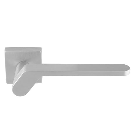 This is an image of a Carlisle Brass - Pendio Lever On Concealed Fix Push-On Square Rose - Satin Chrome eul130sc that is availble to order from Trade Door Handles in Kendal.