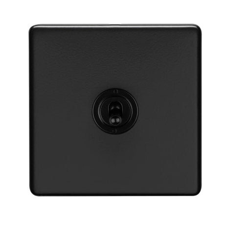 EuroLite Electrical Matt Black / Concealed 3mm 1-4 Gang Toggle Switch Satin Brass Eurolite 1 Gang 10Amp 2Way Toggle Switch - Matt Black