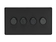 EuroLite Electrical Matt Black / Concealed 3mm 1 Gang Dimmer - LED Eurolite 4 Gang Dimmer - Matt Black