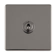 EuroLite Electrical Black Nickel / 1 GANG 10AMP 2WAY TOGGLE SWITCH BLACK NICKEL PLATE / (With Black Trim) Eurolite Concealed 3mm 1 Gang 10Amp 2Way Toggle Switch Black Nickel Plate - Black Nickel (With Black Trim)