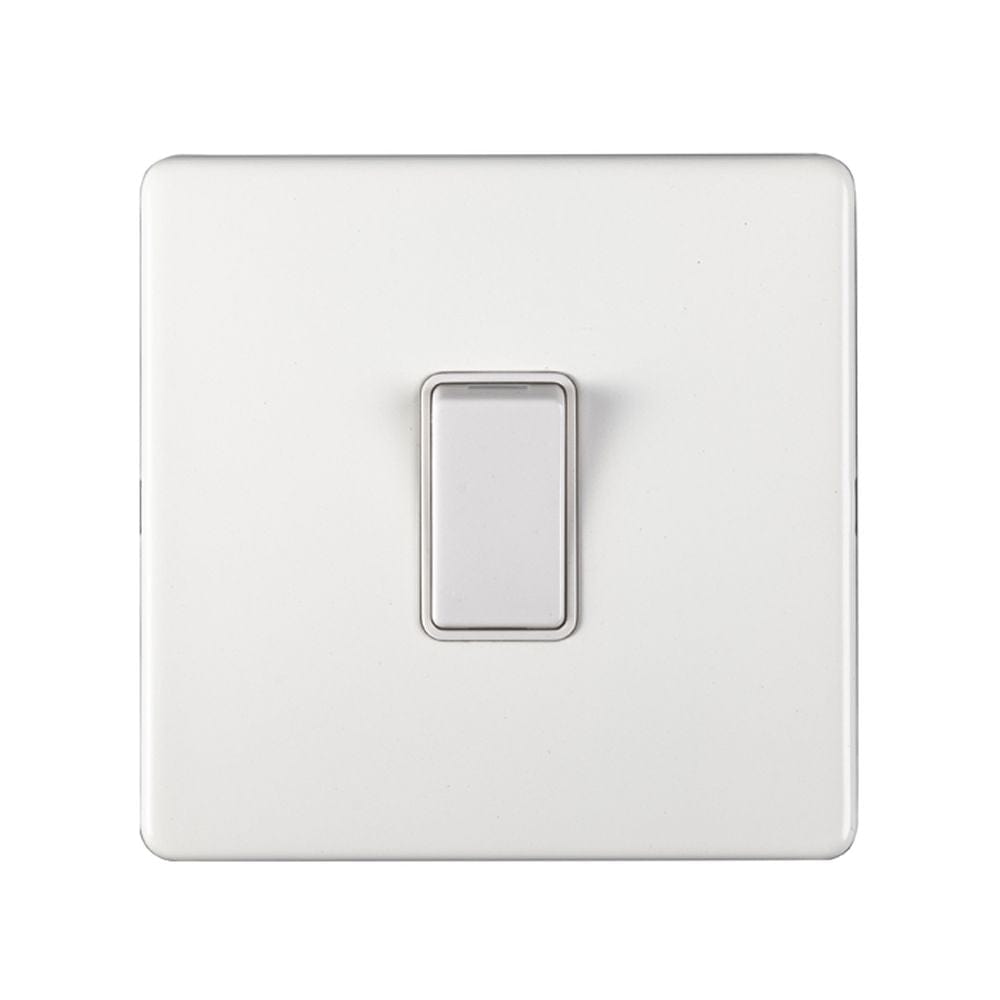 EuroLite Electrical Matt White / Intermediate Switch / (With White Trim) Eurolite Concealed 3mm Intermediate Switch - White (With White Trim)