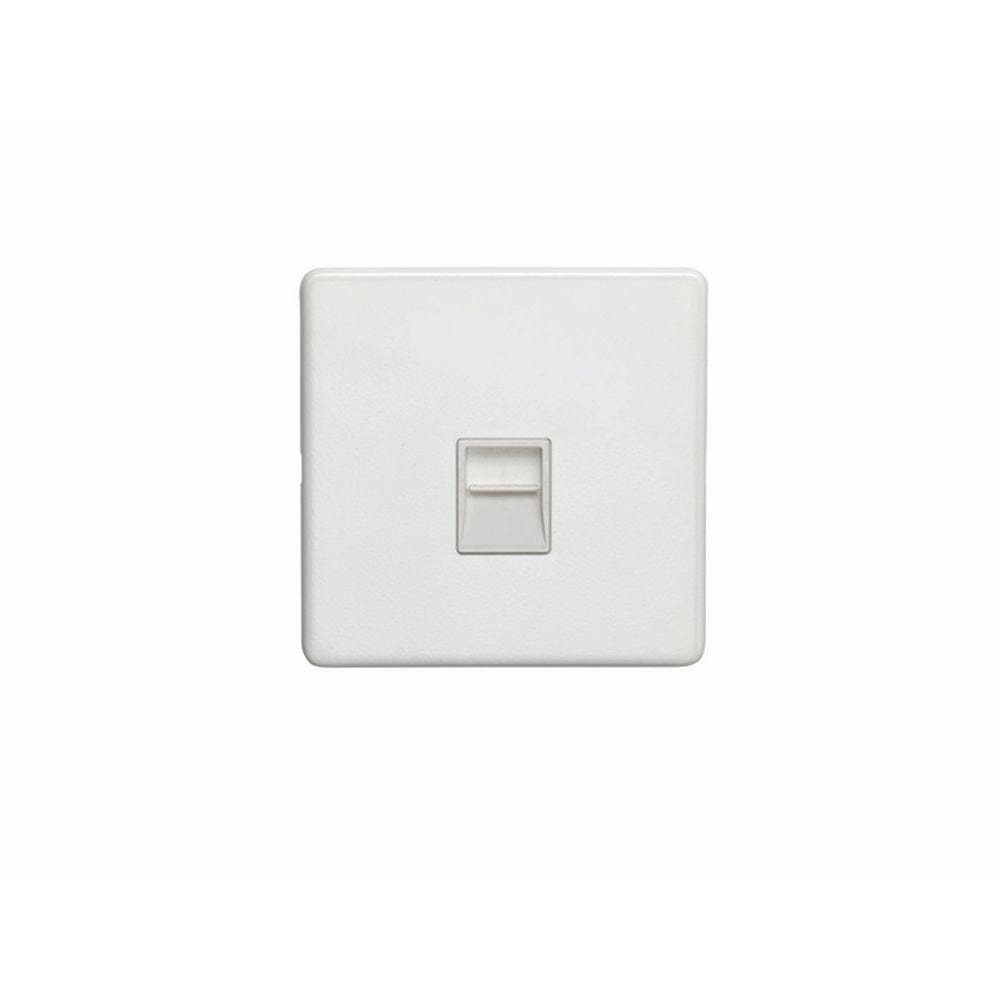 EuroLite Electrical Matt White / Telephone Master / (With White Trim) Eurolite Concealed 3mm Telephone Master - White (With White Trim)
