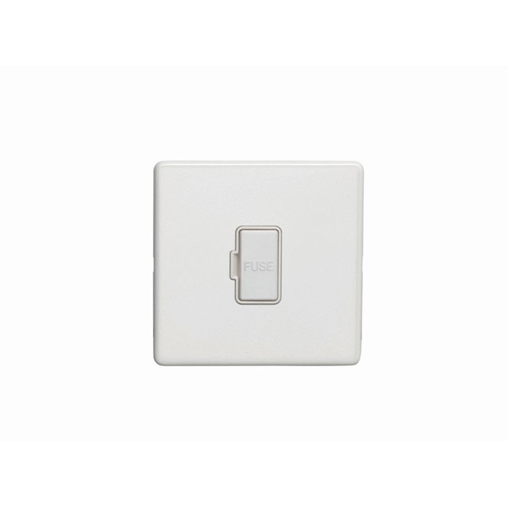 EuroLite Electrical Matt White / Unswitched Fuse Spur / (With White Trim) Eurolite Concealed 3mm Unswitched Fuse Spur - White (With White Trim)