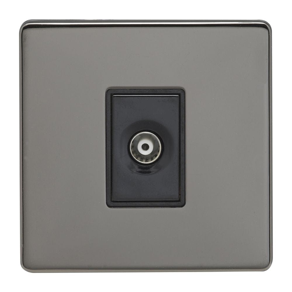 EuroLite Electrical Black Nickel / TV / (With Black Trim) Eurolite Concealed 6mm TV - Black Nickel (With Black Trim)