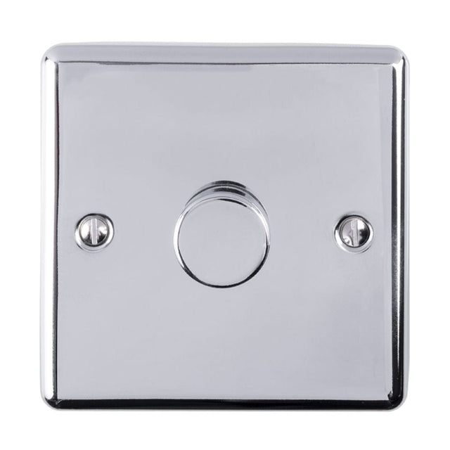 EuroLite Electrical Polished Chrome / 1 Gang Dimmer / (With Enhance Trim) Eurolite Enhance Decorative 1 Gang Dimmer - Polished Chrome